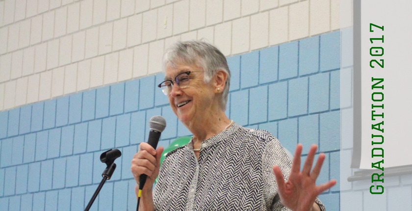 Pat Montgomery Giving Clonlara's Commencement Address, June 2017